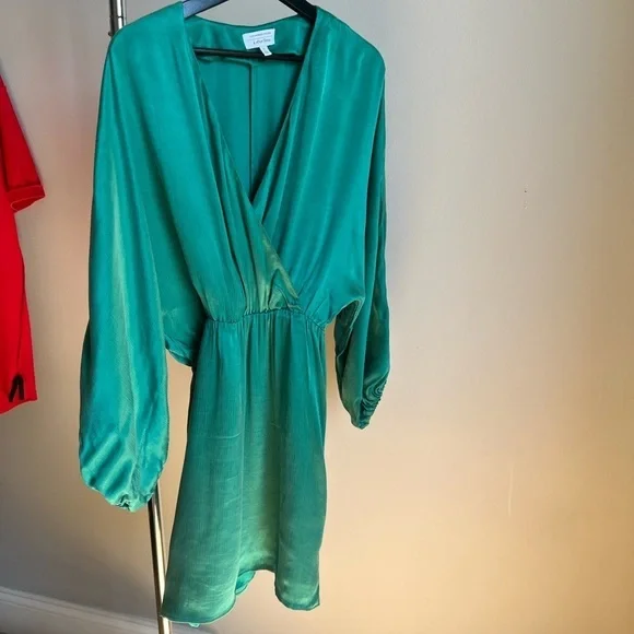 & other Stories Green Classic Midi Dress with Long Sleeves in Size 4 - Picture 6 of 8